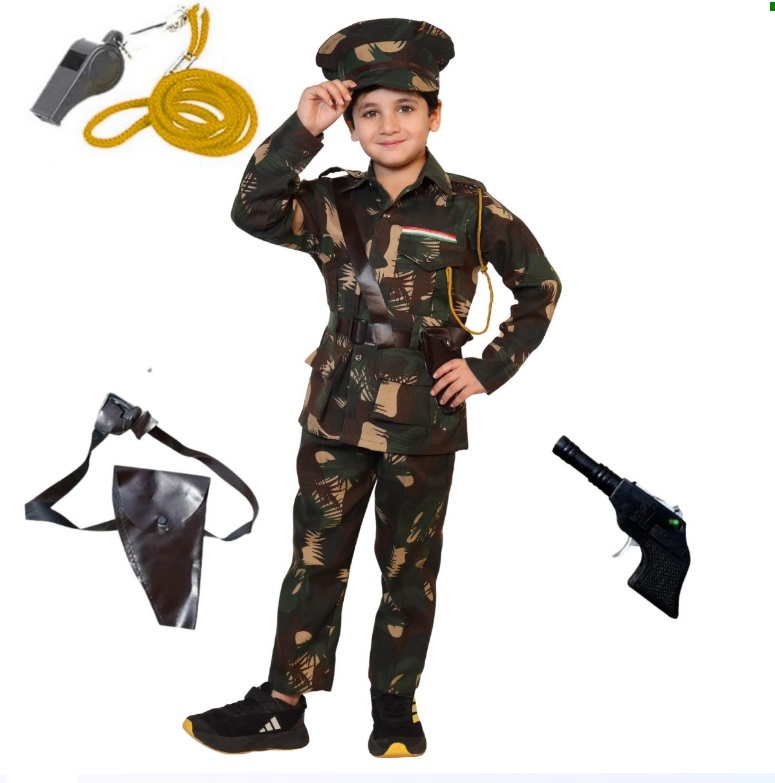 Kids Indian Military Commando Uniform Costume